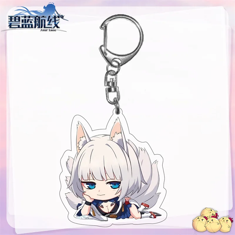 Azur Lane Аниме Фигурки IJN Kaga Akagi Единорог Косплей Акриловые Брелки Kawaii Сумка Подвеска
