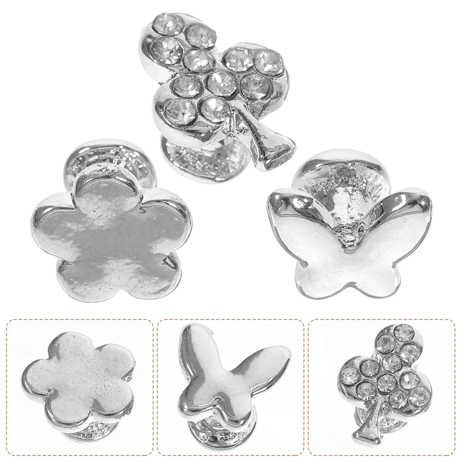 

3 Pcs Exquisite Decorative Watchband Rivets Watchband Nails Silicone Strap Decor