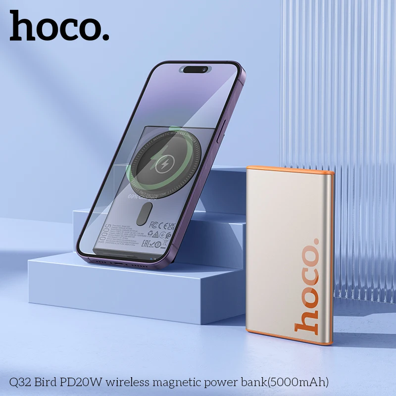 HOCO Q32 Power Bank 5000 мАч с PD 20 Вт Быстрая зарядка Powerbank Портативное зарядное устройство