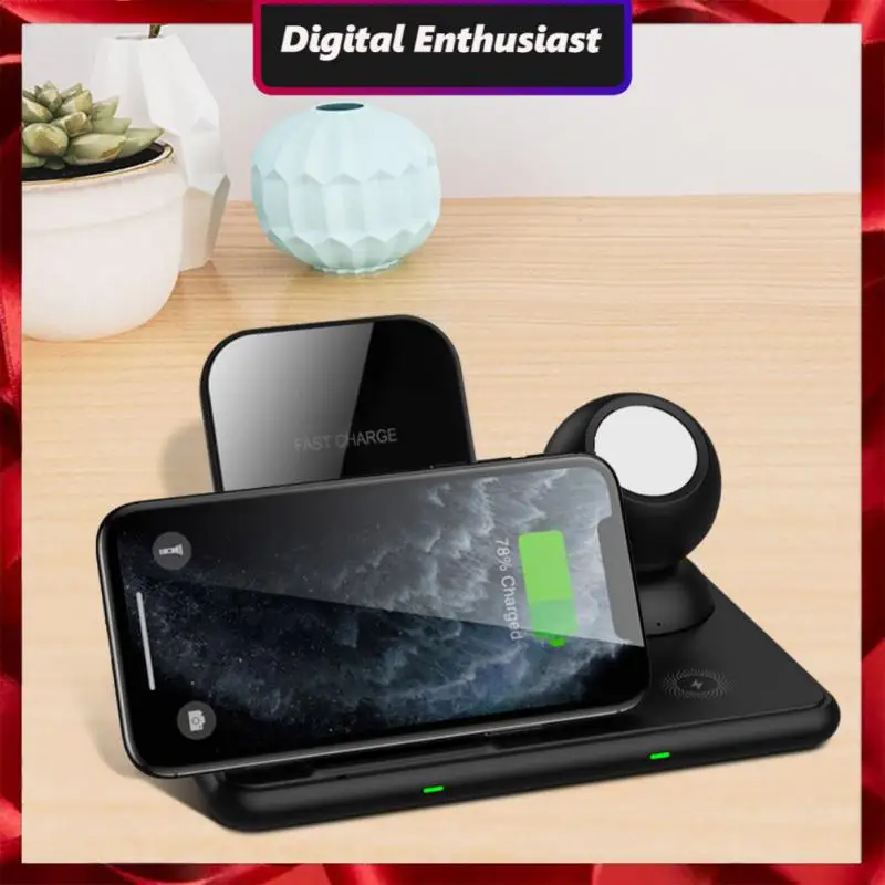 

4in1 Suction Wireless Charger Multifunctional 15w Fast Charging Wireless Charger Mobile Phone Charging Stand Phone Accessories
