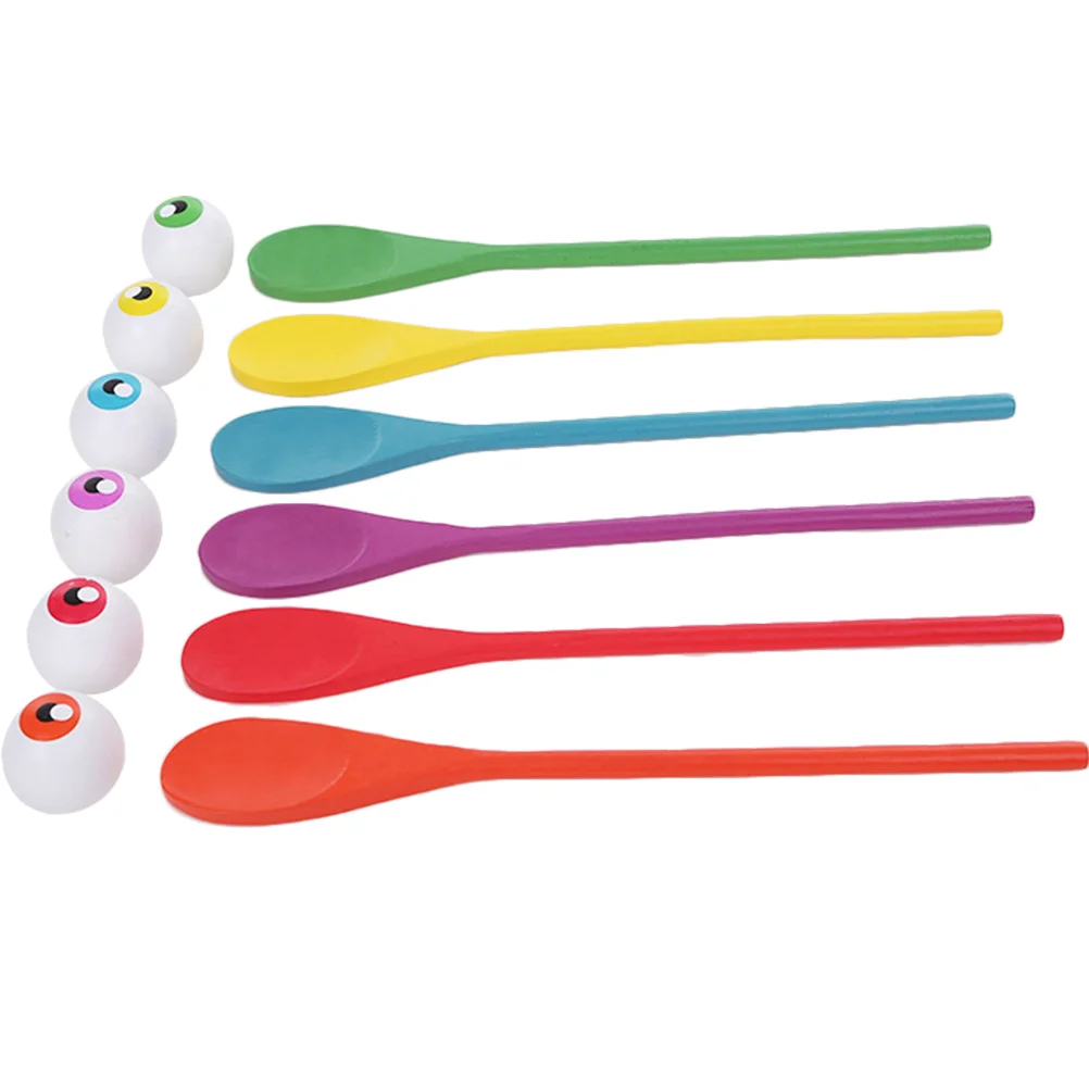 

Game Toy Kids Egg Spoon Learning Sensory Toys Children Balance Plaything Race Interactive Wooden Relay Sturdy Educational