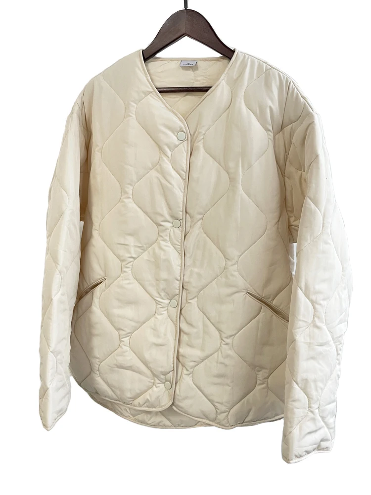 Женская однобортная куртка Toppies свободная с геометрическим рисунком оранжевого