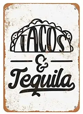 

Винтажный металлический знак Tacos и teквилла, настенный кухонный плакат для кафе, бара, паба, магазина, мужская пещера, искусство, новинка, диза...
