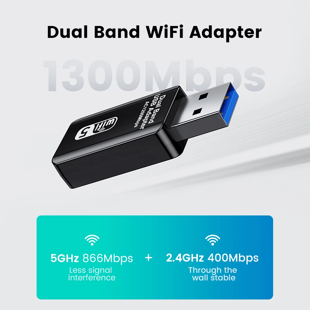 Wi-fi-адаптер 5 ГГц 3 0 Мбит/с 1300/5 |
