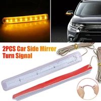 2pcs amber soft 9led car rearview mirror turn signal drl indicator lights universal decorative light warning anti collision lamp