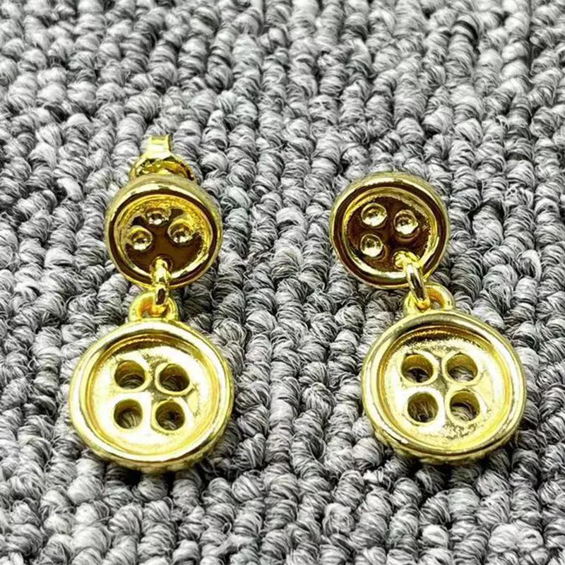 

2022 new UNOde50 exquisite fashion electroplating 925 14K silver fashion button earrings holiday jewelry gifts