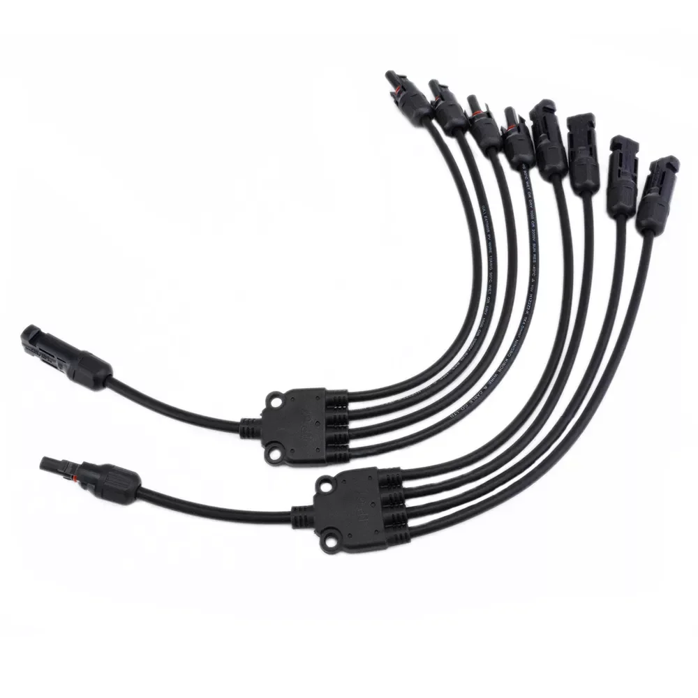 

NEW 1 Pair 4-Y Solar Panels Parallel Connection Connector Branch 1 To 4 Type Male & Female Solar System Terminal Accessories