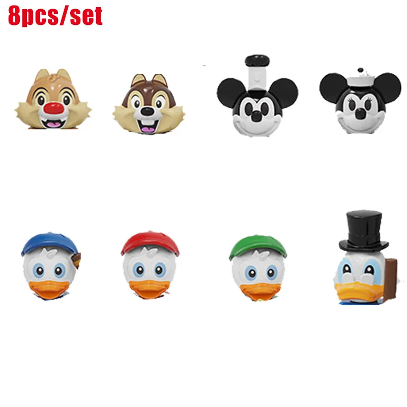 

Disney Cartoon Minifigure Mickey Mouse Duck Squirrel 3D Model DIY Building Block Toy Classic Movie Model Children's Toy Gift