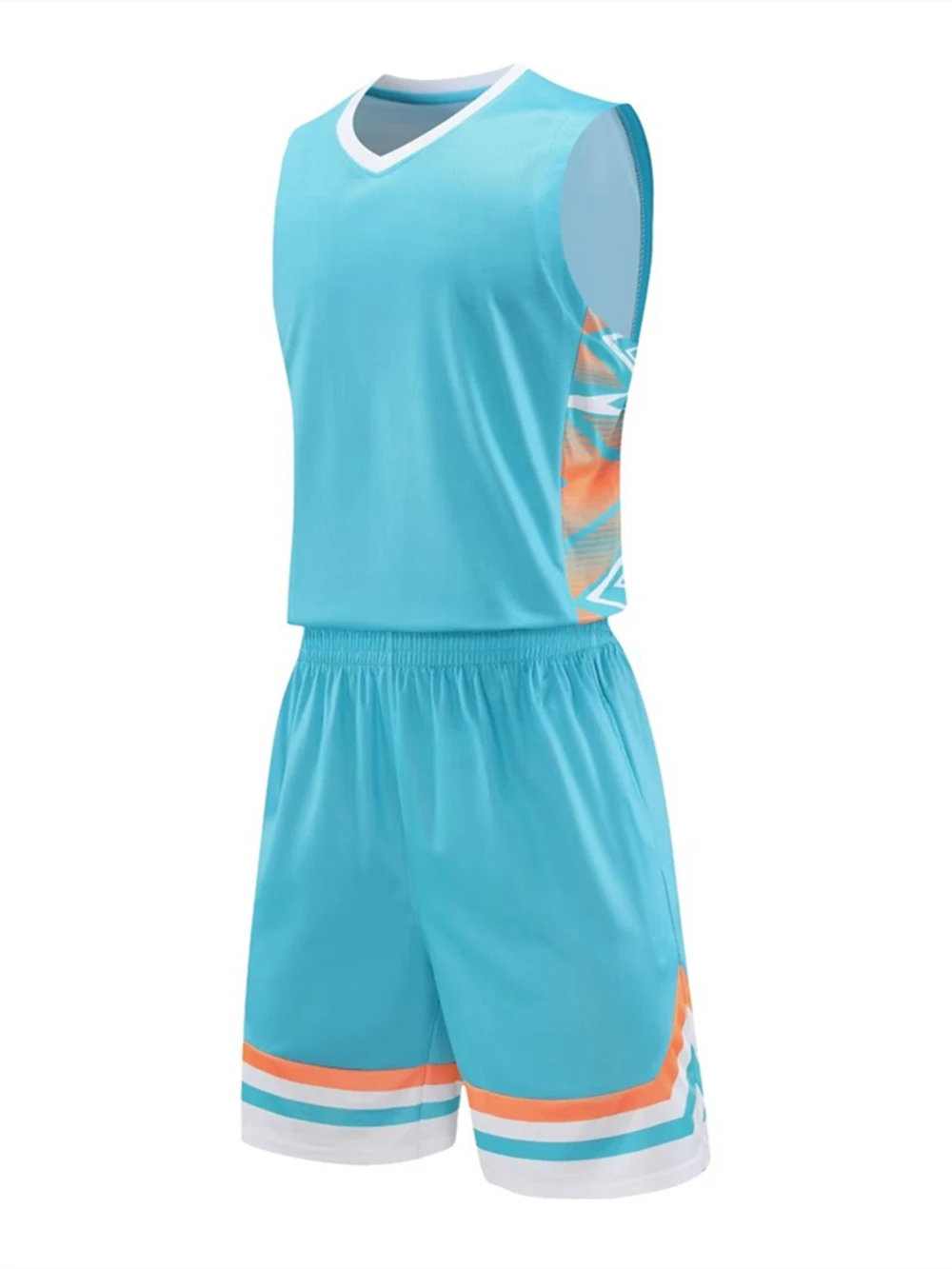 Summer New Men\'s Youth Sports Basketball Set Quick Dry Breathable Short Sleeve T-Shirt 2023 University Basketball Team Kit