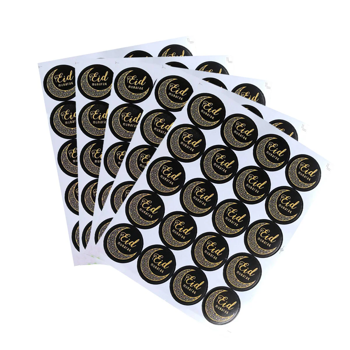 

100pcs Stickers Lightweight Paper Adhesive Decals Party Supplies for Eid Mubarak Party