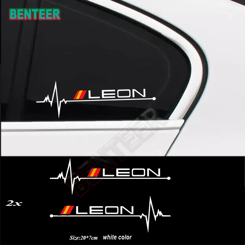 

2 шт., автомобильные наклейки на окна для Seat Leon Fr 5F Mk3 Mk2