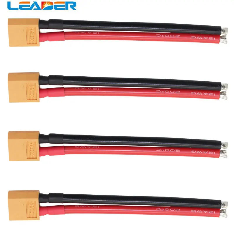 

50 шт./партия, Штекерный соединитель XT60 12AWG, гибкий силиконовый провод для аккумулятора RC Lipo, материковый Китай