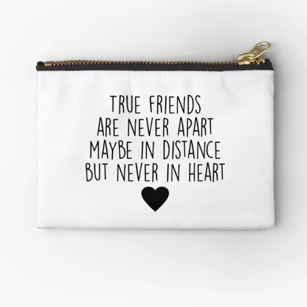

True Friends Are Never Apart Zipper Pouches Wallet Women Pure Money Underwear Coin Packaging Cosmetic Bag Panties Small Storage