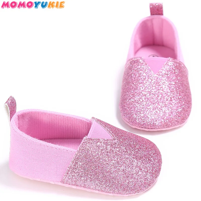 pink blingbling Baby Shoes 2022 Infant first walkers Bow soft soled Newborn Bebe Girls Sneaker Prewalker baby moccasins footwear