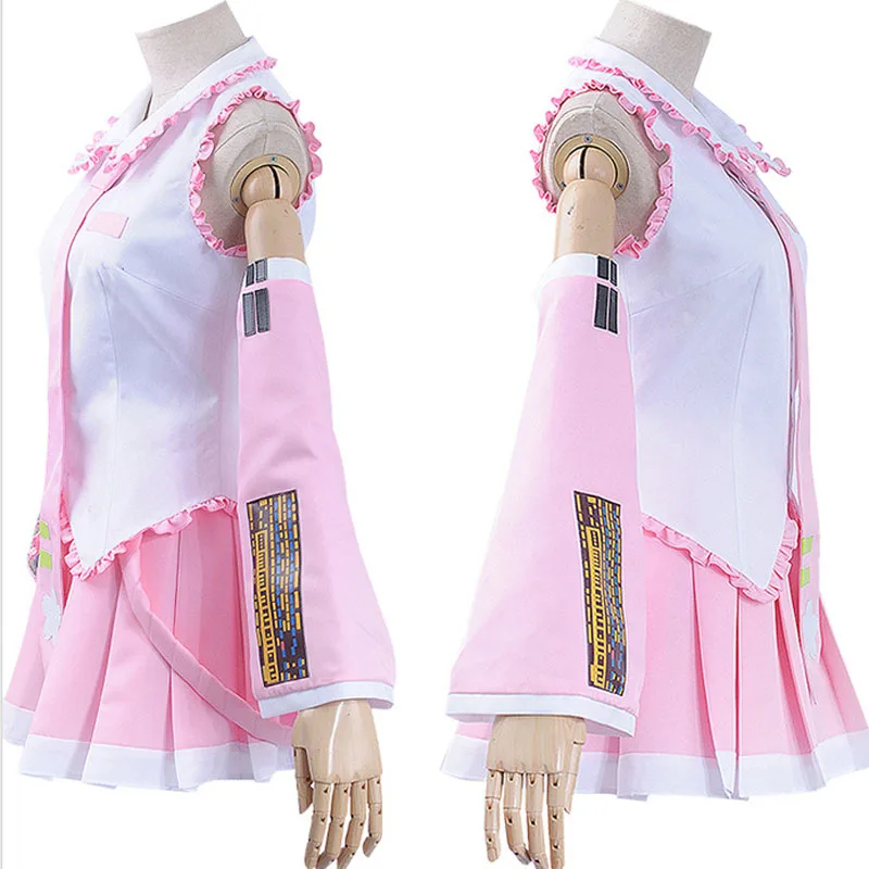 Miku Cosplay Costumes Japan Anime Midi Dress Beginner Future Miku Cosplay Female Halloween Carnival Party Blue Pink Wig