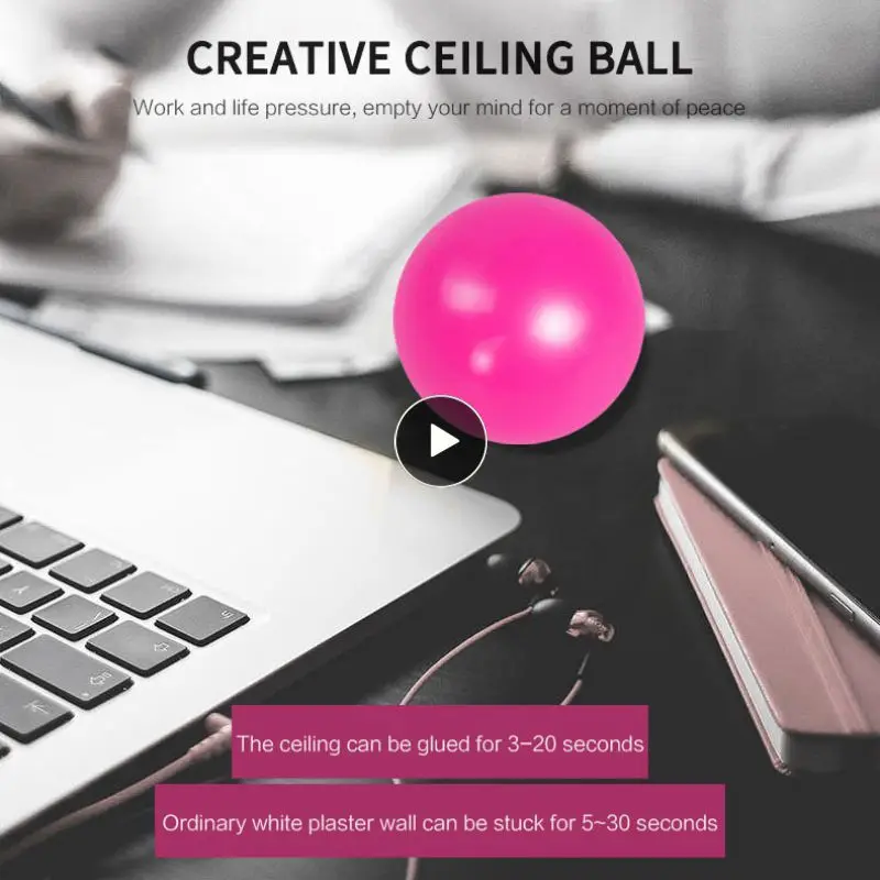 

Luminous Wall Target Ball Fidget Sticky Balls Silicone Decompression Soft TPR Elastic Squeeze Stress Reliever Ceiling Toys