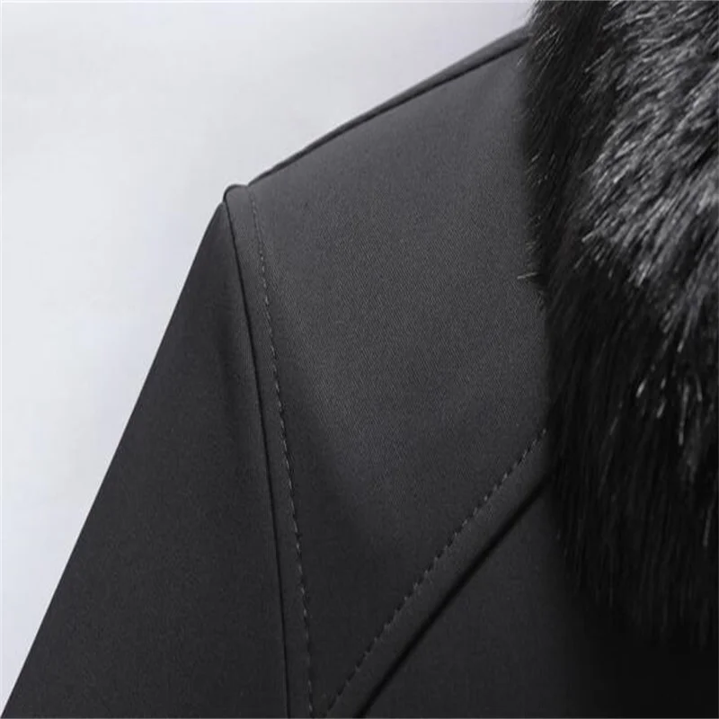 winter warm jacket men coat Cotton clothes Removable liner fur collar Short down jacket thick Plus velvet Middle-aged b292