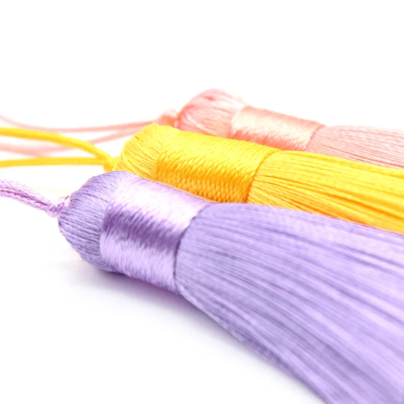 5pcs 50mm silk tassels for earring household party decoration crafts diy phone case bag accessorie handmade pendant material free global shipping