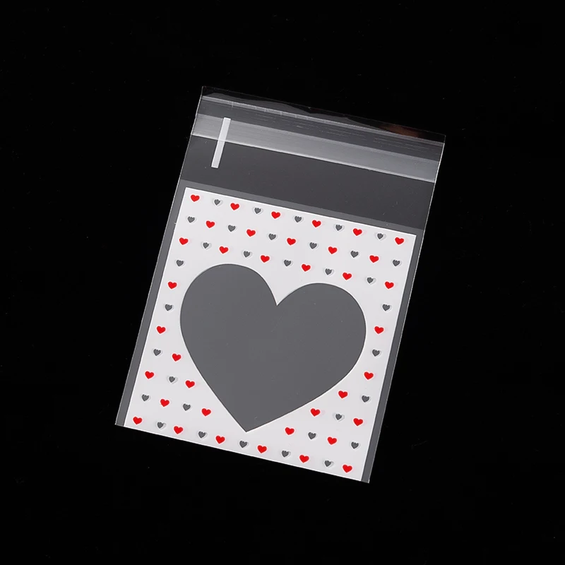 Прозрачные пакеты для конфет в форме сердца