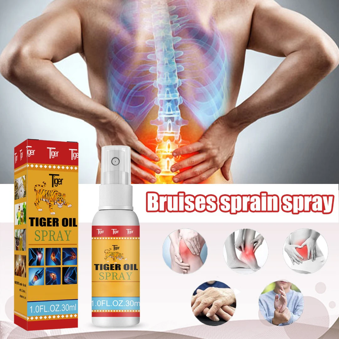 

1 Pc 30ml Tiger Oil Spray Traditional Active Sprain Muscle Joint Spine Lumbar Pain Relief Rheumatism Arthritis Spray Health