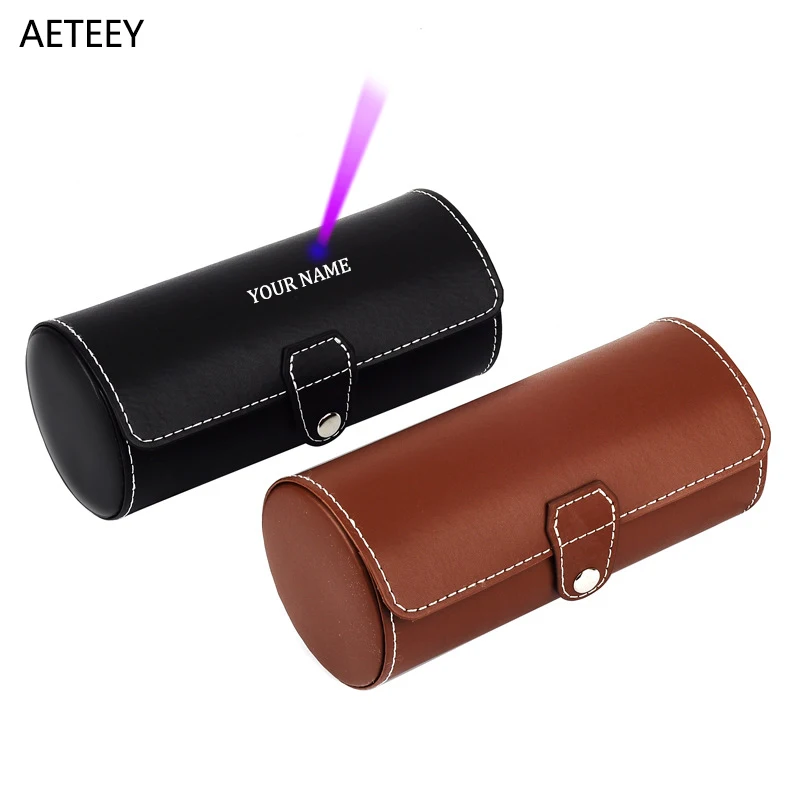 Classic Watch Travel Case Box Pu Leather Rolls Boxes WatchRoll Velvet Protection Secure Storage Organizer Laser Customized Logo