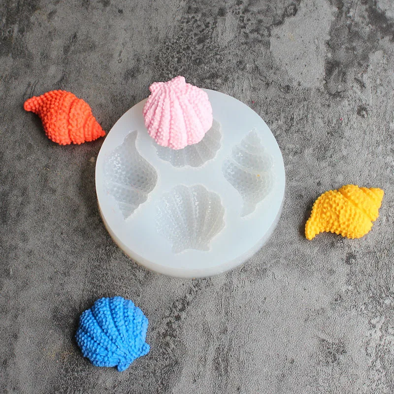 

Cute Shell Conch Cake Mold DIY Silicone Ocean Series Chocolate Fondant Candy Baking Tools Sugarcraft Moulds Kitchen Bakeware