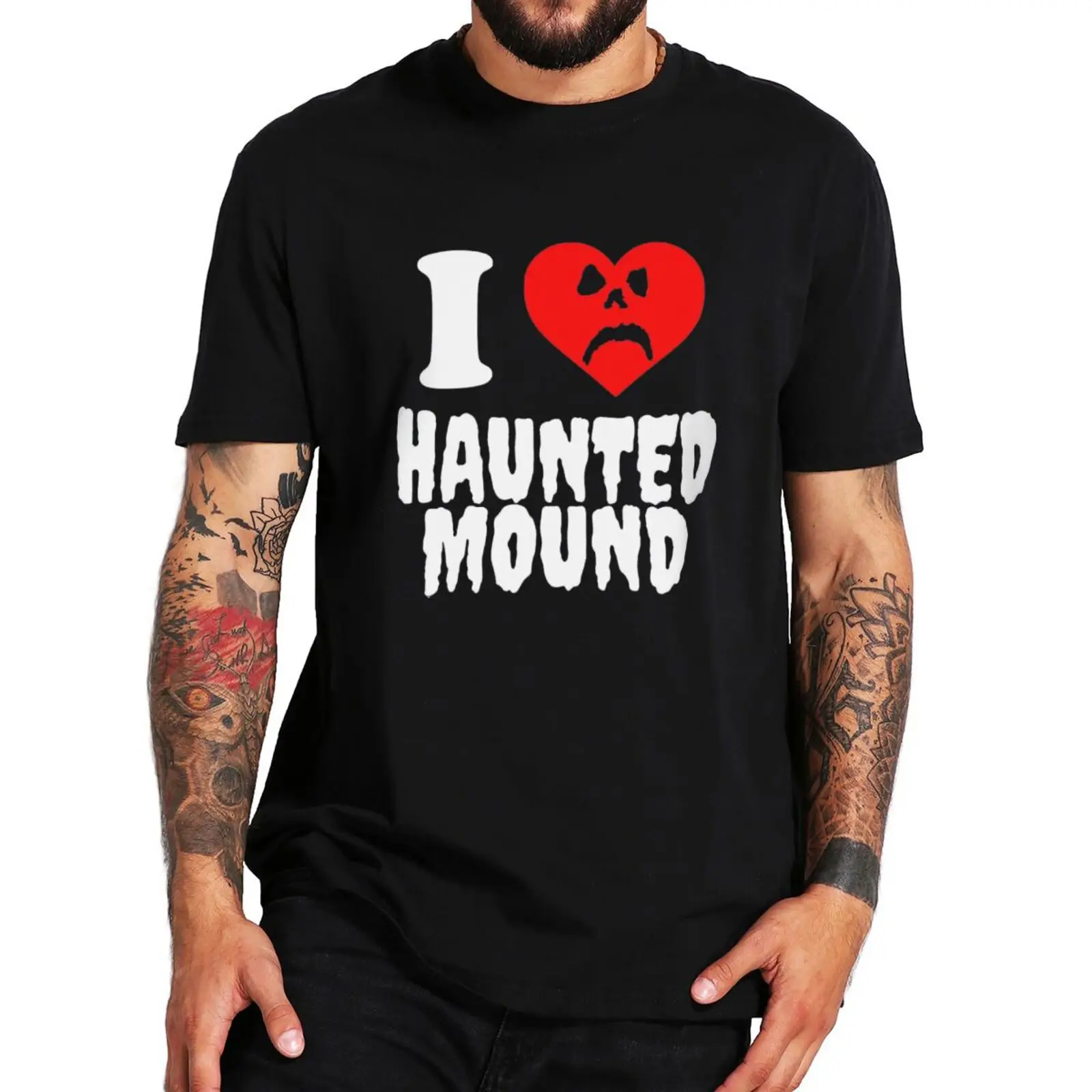 

Sematary I Love Haunted Mound T Shirt Popular Trend Heart Shape Unisex Cotton Short Sleeve Tshirt