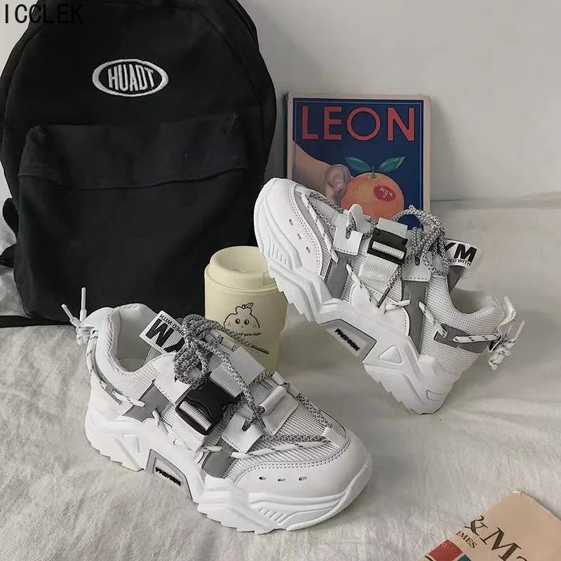 

Женские кроссовки на толстой платформе, со шнуровкой, 2022