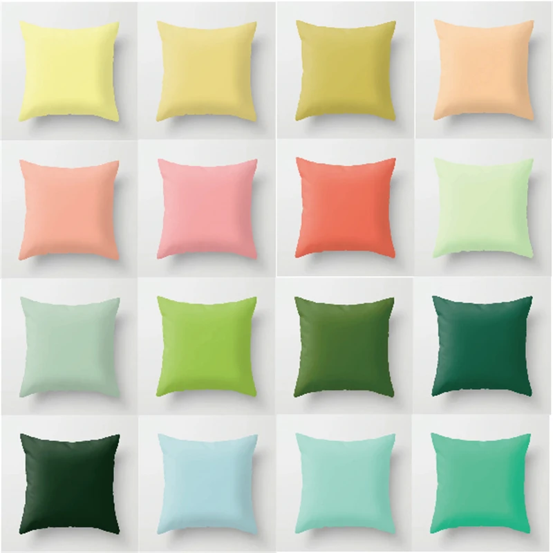 

Однотонный Модный чехол для подушки, чехол для дивана, автомобиля, спальни, гостиной, декоративная подушка, 45x45 см