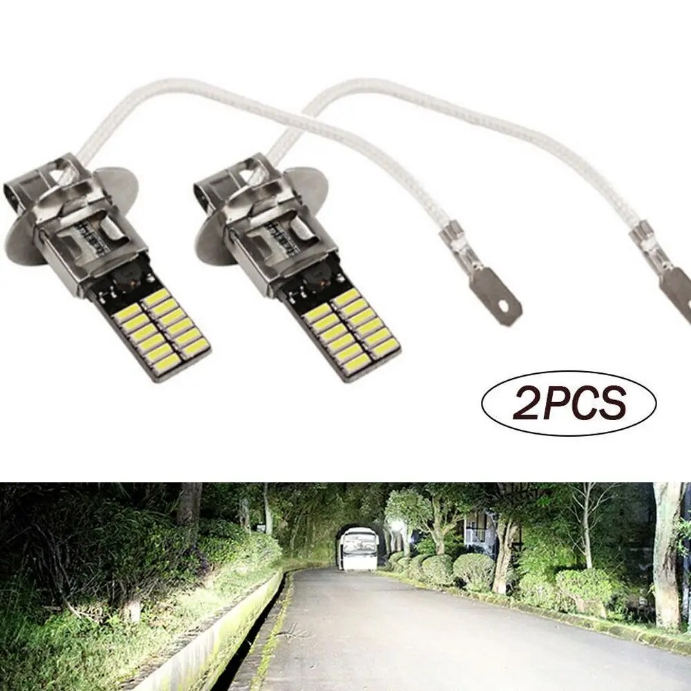 

2X Upgrade H3 LED Headlight Fog Light Bulbs Kit Hi/Low Beam 100W 6000K 12V White