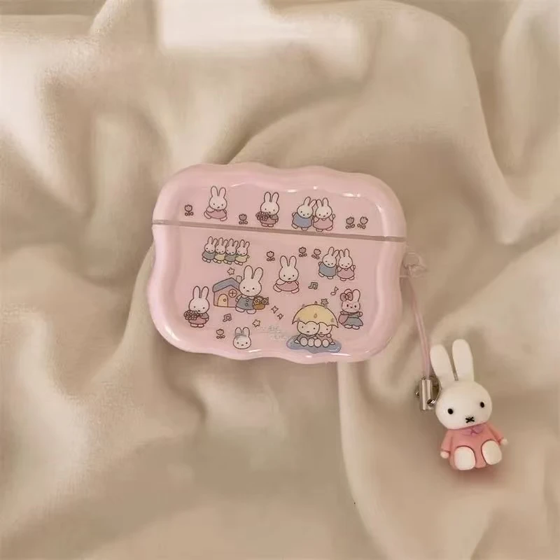 Защитный чехол для наушников Miffy, милый и стильный, подходит для AirPods 4, AirPods Pro 2, 3-го поколения, подарок для друзей (art.: 3920d9840210b) - 3920d9840210b