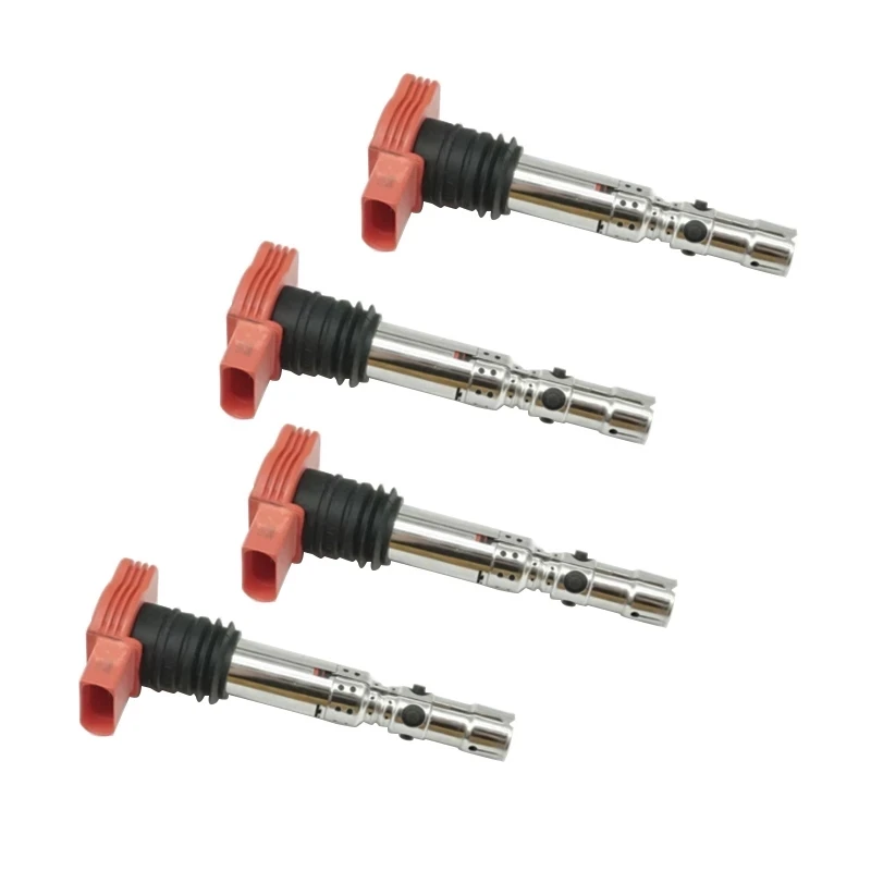 4 шт. катушки зажигания для Audi A4(8E2 B6) 3 0 2000-2005 B7 2004-2008 A6 C5 A8 4E2 4E8 2002-2010 06C905115A 06C905115B UF483