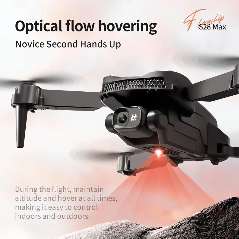 Складной дрон StratoView S28 4K HD: удержание высоты безголовый возврат одной кнопкой Wi-Fi
