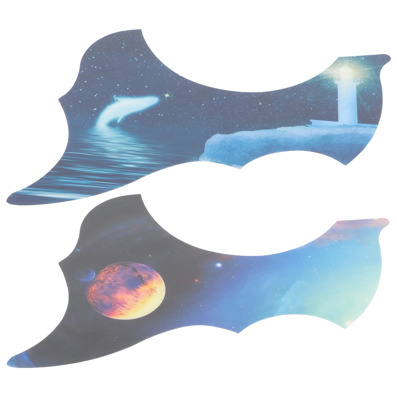 

2pcs Stylish Guitar Decorative Stickers Drop Shaped Guitar Guard Stickers