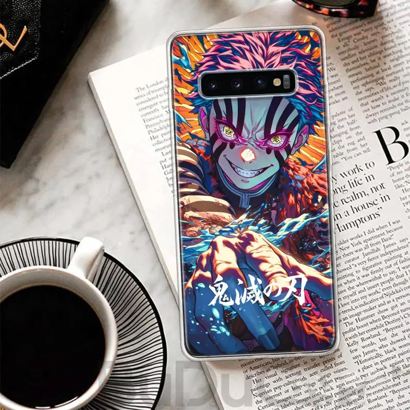 Чехол Akaza Demon Slayers для Samsung Galaxy S8 S9 Plus S10 Lite Note 8 9 10 Pro 20 Ultra S7 Edge M11 M21 M32 M51 с принтом Coque