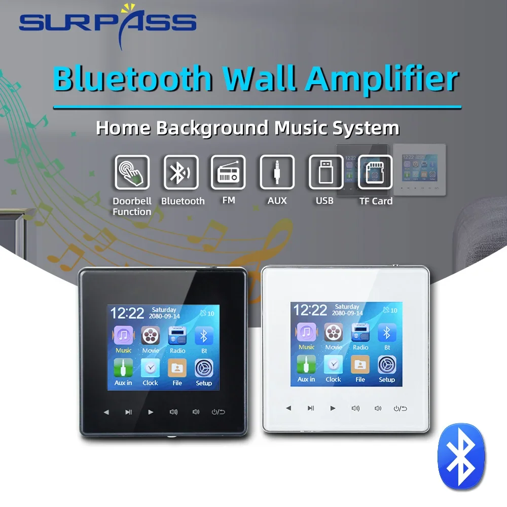 Домашняя фоновая музыкальная система мини-настенный усилитель Bluetooth-совместимый