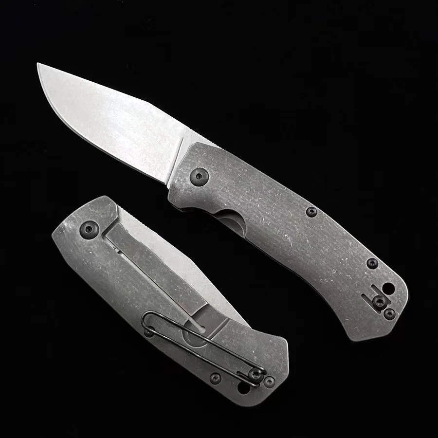 High Quality Hardness Folding Knife D2 Blade Titanium Alloy Handle Saber Outdoor Safety Pocket EDC Tool HW549