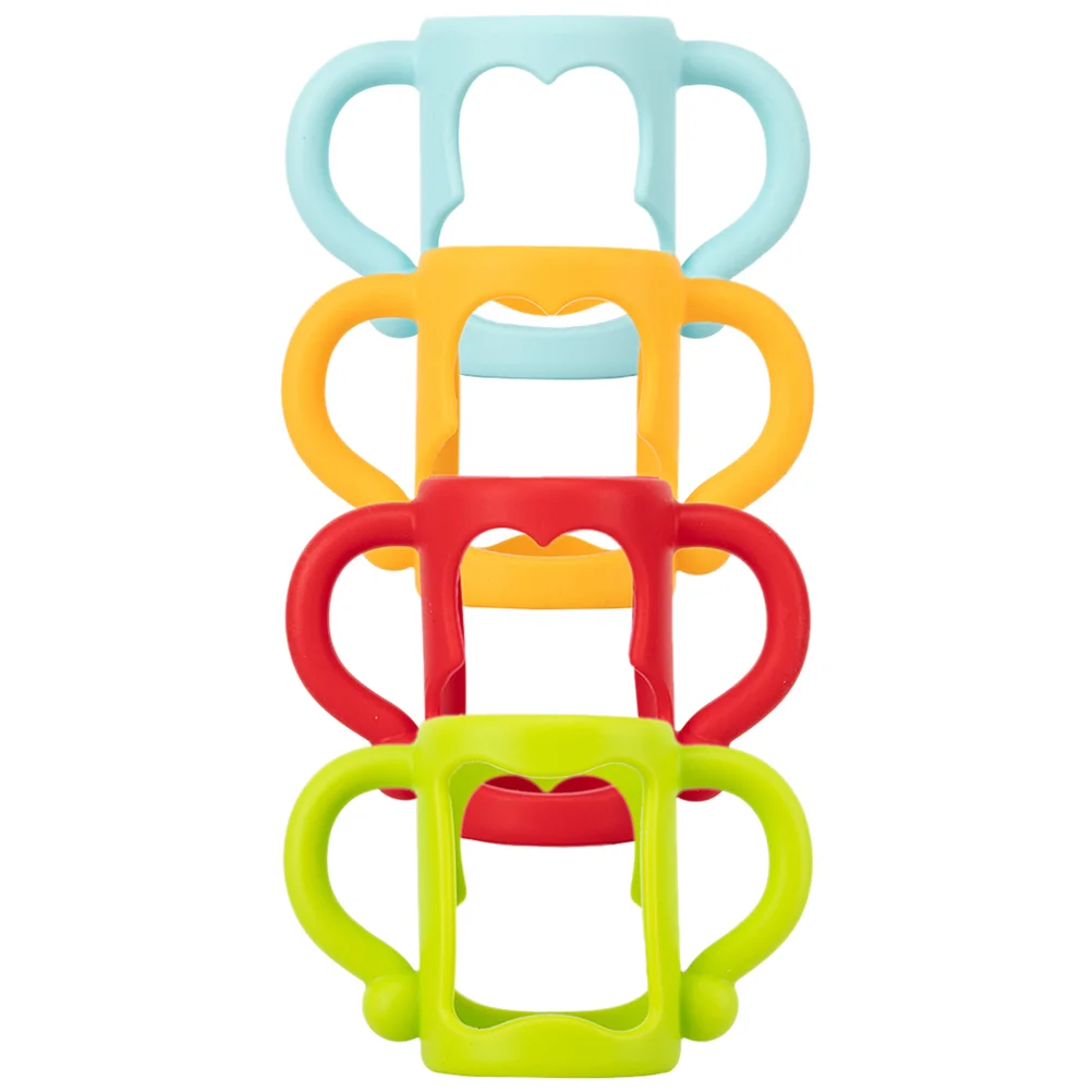Baby Bottles Handle Silicone Handles Grip Infant Feeding Sleeve Newborn Carrier Carry