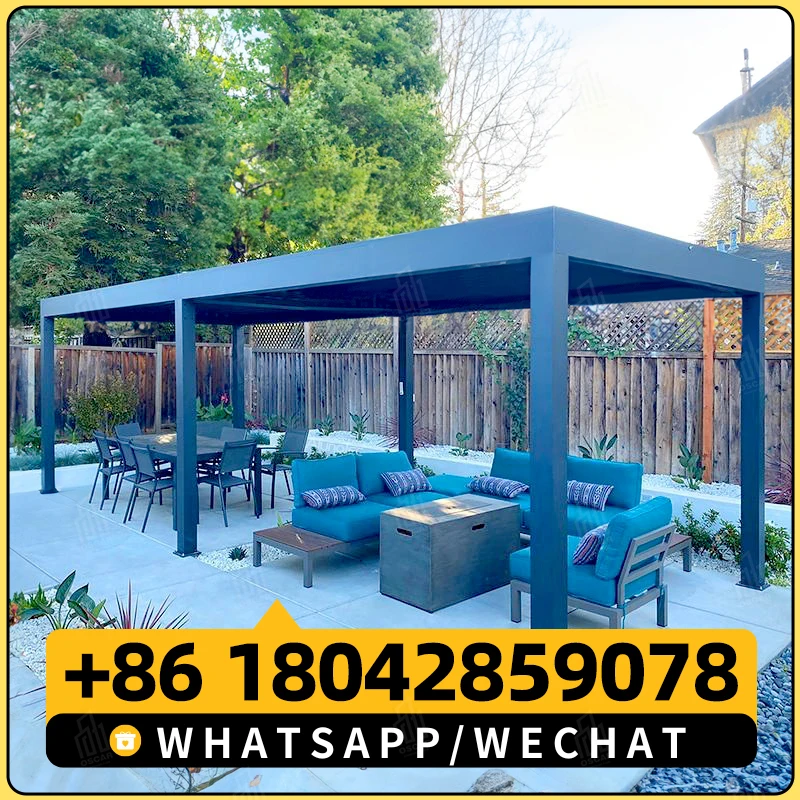 Индивидуальная уличная садовая патио моторизованная Выдвижная на крыше