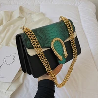 new style dionysus bag crocodile pattern contrast color western style fashion chain single shoulder messenger bag