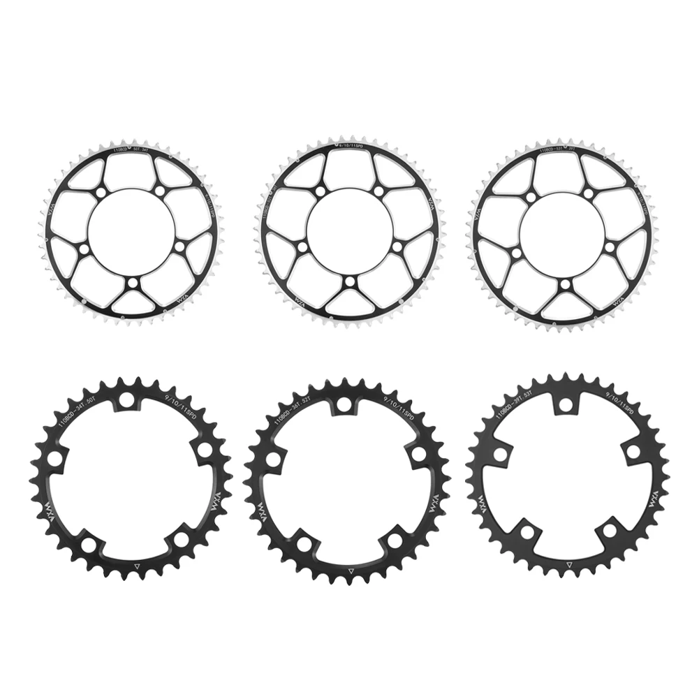 

Mountain bike bicycle Double Chainring 110BCD 34T/50T 36T/52T 39T/53T Aluminum Road Bike Chainwheel Plate Double Disc Bike Parts