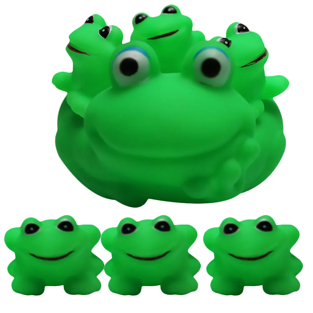 

Toys Bath Baby Toy Frogs Kids Frog Shower Bathtub Floating Rubber Months Bathing Squeaky Newborn Toddlers Family Sets Shaped