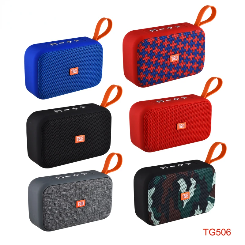 

T&G TG506 Mini Bluetooth Speaker Wireless Portable Handheld Amplifier Fabric Stereo Small Subwoofer Support TF Card FM Radio