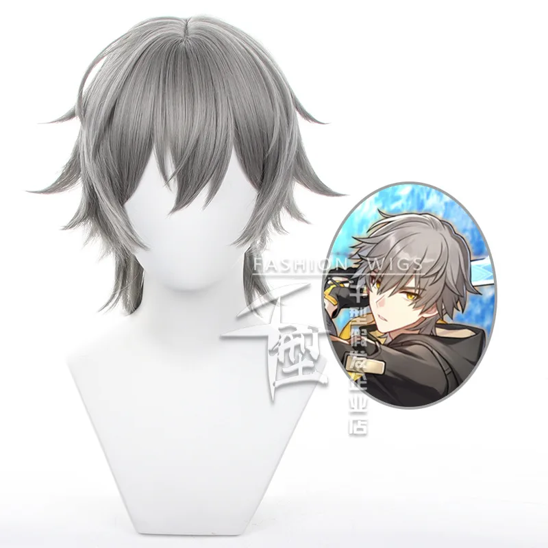 

Парик для косплея Game Trailblazer из аниме Honkai Star Rail Trailblazer, серый термостойкий синтетический парик, реквизит для ролевых игр на Хэллоуин