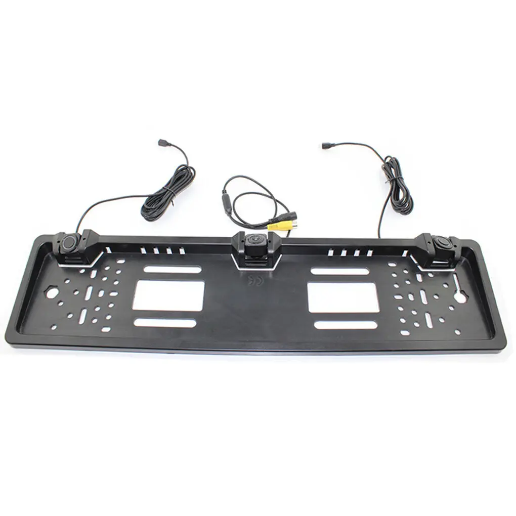 

Vehicle EU Universal License Plate Frame Parking Sensors Backup Reverse Vsible Sensor Night Vision Rear Camera