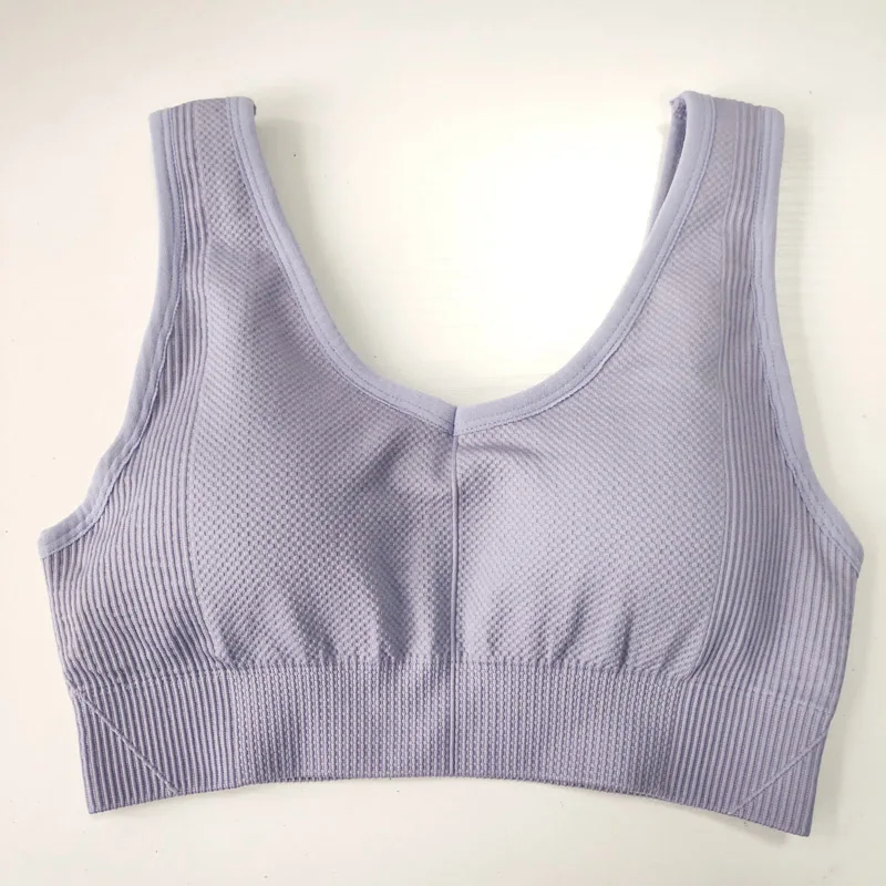 Nepoagym Women POWER DOWN Seamless Sports Bra V Neck U Back Comfortable Everyday Bra