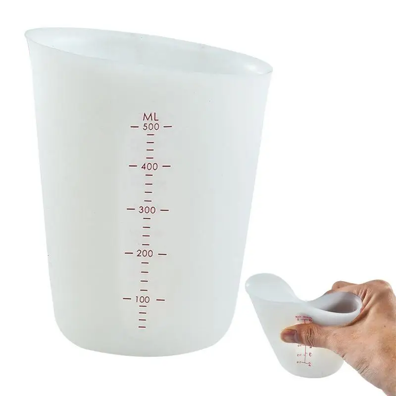 Measuring Cups For Baking Silicone Flexible Pour Cups With Marking Pour Mixing Cups Blender For Liquid Paint Epoxy Resin