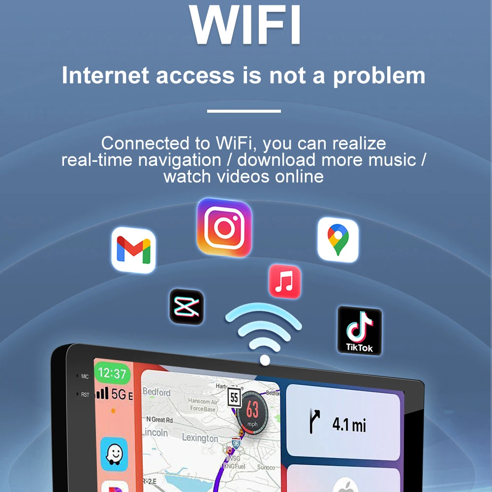 Авторадио WIFI Android 14 Auto для Kia Forte Cerato 2 TD 2008-2013 Мультимедийный Carplay Стереонавигация