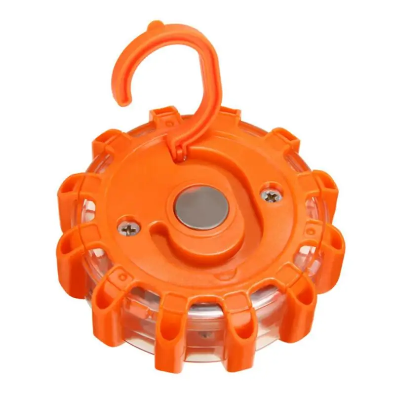 

LED Flash Emergency Lamp Disc Beacon Warning Light Magnetic Base Roadside Flare Car Portable Breakdown Signal Light Strobe 8