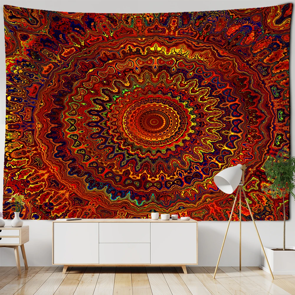 

Bohemian Mandala Tapestry Wall Hanging Mystic Witchcraft Boho Psychedelic Peacock Hippie Art Tapiz Bedroom Home Decor